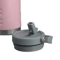 Bouteille d'eau de grande capacité OEM ODM de 1200ml, tasse thermos en acier inoxydable à double paroi avec paille à rabat, gobelet personnalisé