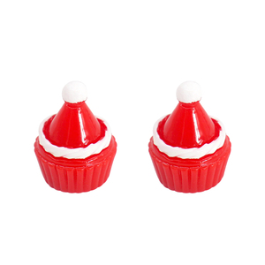 Cabujón de resina plano con diseño de cupcake rojo estilo navideño para decoración hecha a mano de miniaturas de pasteles, dijes de resina, horquillas y fundas de teléfono - Product Image 6