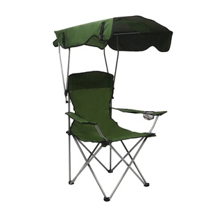 Silla Reclinable de Camping con Toldo, Silla Plegable con Sombrilla para Exteriores, Resistente al Viento, para Playa y Ocio - Product Image 3
