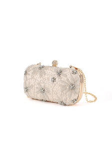 Pochette de soirée de luxe vintage Bell, ornée de perles, strass, broderies et sequins, faite main, pour mariée et anniversaire - Product Image 6