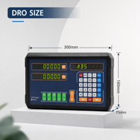 DITRON Afficheur numérique 2 axes pour D100 avec affichage LED vert 8 chiffres et touches à membrane longue durée pour tour-fraiseuse OEM