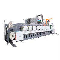 RY-350 4 "6 warna 6 kelompok Unit komputer kecepatan tinggi jenis kertas perekat Film plastik rol Label mesin cetak Flexo