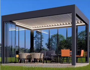 Diseño personalizado de aluminio Veranda prefabricada automática plegable pérgola nórdica Sun Room con recubrimiento en polvo balcón jardín - Product Image 1