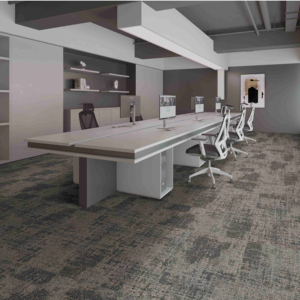 Thân thiện với môi chống cháy đảo ngược cách âm 50x50 PVC ủng hộ đệm Polyester văn phòng thương mại sàn thảm gạch - Product Image 3