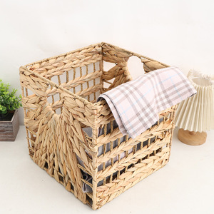 Çevre Dostu El Yapımı Doğal Su Sümbülü İstiflenebilir Asılı Banyo Hasır Sepetleri Modern Ev Düzenlemesi İçin - Product Image 1