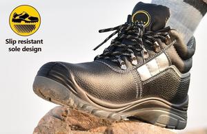 Wholesale Cheap Price <strong>Water</strong> <strong>Proof</strong> Genuine Leather <strong>Men</strong> Work Safety Boots Steel Toe and PU Outsole Safety <strong>Shoes</strong> - Product Image 4