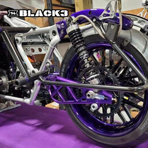 שחור 3 חלקים אופנוע הותאם חלקים harleleeart דגמים גבוהים מתיחה קל משקל סגסוגת אלומיניום מערכת swingarm - Product Image 1