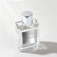 Flacon de parfum vide en verre carré de 30 ml, 50 ml, 100 ml avec pulvérisateur à pompe, emballage cosmétique, directement de l'usine