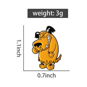 Spilla Smaltata del Cane <span class=keywords><strong>Giallo</strong></span> Malizioso da Animazione Comica, Divertente Distintivo per Abbigliamento, Regalo di Gioielleria - Product Image 6