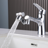 Filtre de robinet d'eau 1080 degrés personnalisé en laiton chromé pulvérisateur de robinet aérateur chaud froid universel rallonge de robinet