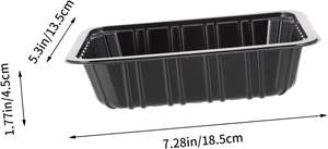 Barquette alimentaire jetable en amidon de maïs biodégradable, moulée sur mesure, pour fruits frais et aliments surgelés, taille unique, noire, pour viande - Product Image 2