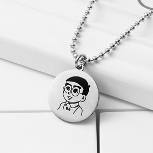 Desain sederhana liontin baja tahan karat <span class=keywords><strong>Doraemon</strong></span> kalung untuk wanita - Product Image 6