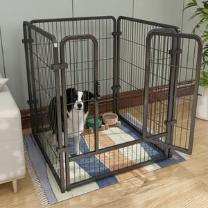 Produit pour animaux de compagnie, parc pour <span class=keywords><strong>chien</strong></span> pliable et portable, en métal, grand, pour l'extérieur, avec fermeture à bouton-pression - Product Image 1