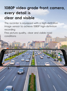 12 ''dash cam với không dây Carplay & Android Auto HD IPS màn hình cảm ứng xe gương <span class=keywords><strong>DVR</strong></span> BT ai giọng nói WDR tầm nhìn ban đêm - Product Image 3