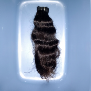 Extensions de Cheveux Remy de Qualité Supérieure, Cheveux Indiens Vierges Purs du Temple, Sans Nœuds, Sans Perte, Styles Ondulés Naturels, Tissage 100g - Product Image 1