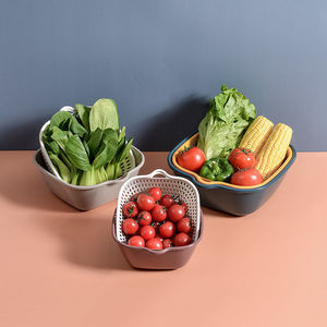 Nouveau <span class=keywords><strong>design</strong></span> de corbeille à fruits durable en plastique de grande taille pour la cuisine des ménages <span class=keywords><strong>panier</strong></span> de drainage pour le lavage des légumes - Product Image 2