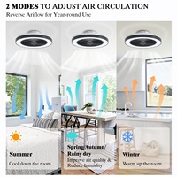 Ventilateur de plafond Alison Graffiti RGB de style américain avec télécommande, variateur d'intensité, changement de couleur, fonctionnement silencieux, conception fermée en ABS