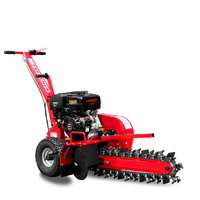 Trancheuse agricole à main 600mm de profondeur réglable équipement de tranchée 420cc trancheuse 27 lames en alliage de carbure trancheuse