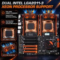 HUANANZHI Motherboard Dual CPU LGA 2011-3 X99 C612 E-ATX Server Mainboard Mendukung E5 V3 V4 8 16 DDR4 DIMM