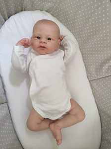 Poupée réaliste de 46 cm, poupée reborn bébé prématuré Elijah, poupée Genesis de haute qualité peinte à la main avec des veines visibles, peau 3D - Product Image 5