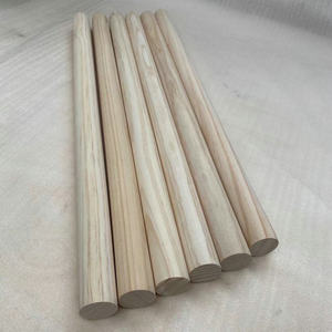 Varillas redondas de madera de pino con rosca para uso en tiendas de campaña y como perchas para ropa. - Product Image 3