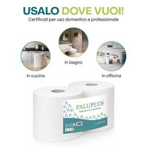 Rotoli di Carta Igienica Paluplus, 800 Fogli, Classica a 2 Veli, Assorbente in Pura Cellulosa - Product Image 5