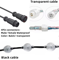 Guirlande lumineuse à LED RGB à pixels UCS1903 de 35 mm, DC12V 24V, étanche IP67, contrôle par application, pour décoration de Noël en extérieur