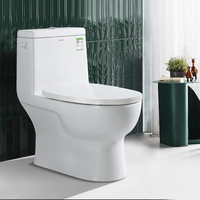 Flecha Diseño moderno Inodoro de cerámica de una pieza Doble descarga S-Trap 300mm Sifón montado en el piso Jet Flushing Baño Sanitario Ware