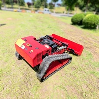 Robot de tonte tout-terrain télécommandé avec chenilles en caoutchouc, homologué EPA, pour l'ingénierie agricole et la construction