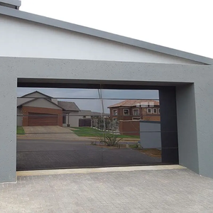 Porte <span class=keywords><strong>de</strong></span> <span class=keywords><strong>garage</strong></span> industrielle professionnelle <span class=keywords><strong>de</strong></span> haute qualité, sans cadre, en aluminium, avec verre réfléchissant miroir, fonction antivol, pour usage en villa - Product Image 1