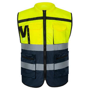 مرحبا فيس الأمن سترة عاكسة العمل تصميم سحاب ملابس السلامة - Product Image 4