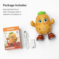 Jouet musical pomme de terre dansante écologique rechargeable USB-C avec lumières LED et batterie 300 mAh – Vente en gros, tendance actuelle