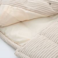 2024 hommes décontracté manches régulières velours côtelé doudoune mode imperméable doudoune avec fermeture à glissière pour l'hiver