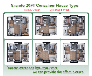 Casa Prefabricada de Lujo Expandible de 20 pies, 2-3 Dormitorios, con Paneles de Pared WPC, Casa Contenedor Moderna, Casa Pequeña Portátil, Apartamento Tipo <span class=keywords><strong>Granny</strong></span> Flat - Product Image 4
