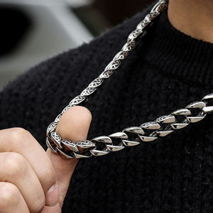 Cadena de Acero Inoxidable para Hombre, Collares de Color, Joyería de Hip Hop, Cadena Cubana Kolye, Precio Al por Mayor, Compra a Granel - Product Image 3