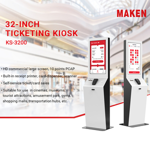 Floor Standing Android 32 Inch Interactive <strong>Check</strong> in Queue Ticket Dispenser Self Service Ticket Kiosk <strong>Machine</strong> - Product Image 3