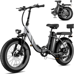 Vélo électrique pliable pour adultes, entrepôt américain, 1000W, batterie au lithium, pneus gras de 20 pouces, cadre en alliage d'aluminium, 7 vitesses, 150 km - Product Image 1
