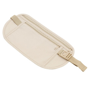 Anti-Theft Waist Bag One Zippered Pocket Breathable Waterproof Ultra-Lightweight Outdoor Sports Storage Solid Color Khaki - Product Image 1
