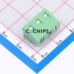 JL127-50803G01 <b>Screw</b> Terminal <b>Block</b> Through hole Component (THT),P=5.08mm Connector 1x3P 5.08mm Green Through Hole - Product Image 1