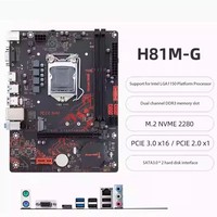 Motherboard komputer H81M-G motherboard desktop untuk komputer kantor cocok untuk kit peredam panas prosesor CPU inti