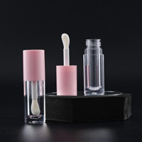 Emballage de tubes cosmétiques vides en plastique injecté de 6 ml, colorés, avec grand applicateur et capuchon à vis, pour rouge à lèvres, personnalisables par sérigraphie