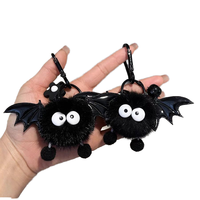 Lilangda mignon loutre lapin porte-clés en peluche nouveau sac léger créatif poupée de voiture avec arc et boule de charbon porte-clés