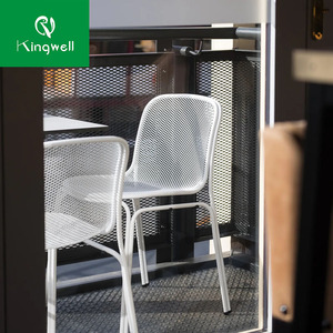Muebles modernos para Patio al aire libre, sillas de Metal, juego de sillas de balcón para cafetería o restaurante - Product Image 5