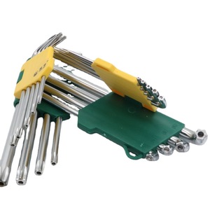 Naichi Hex Key Set 9-Piece Metric Chrome Plated S2 Steel With Hole Torx L-Shaped Cross Design - Product Image 1