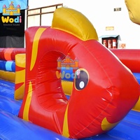 WODI Castillo Inflable Comercial de PVC de Grado Comercial de 0.55 mm, Inflable Comercial para Niños y Adultos, Grado de Alquiler