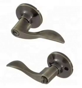 WEKIS Wave Lever Keyed Entry Door <b>Lock</b> Stainless Steel Door Knob Hardware Handle and Closet Lockset Silver Color with <b>Key</b> - Product Image 4