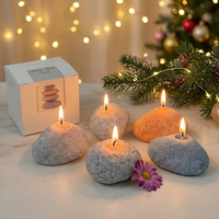 Neue Lifestyle-Ästhetik Steinförmige Kerze im Handgefertigten Stil Perfekt für Strand- und Gartenumgebungen Geburtstagsgeschenke