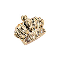 Bijoux de rappeur pour Halloween vente en gros or rose argent métal couleur laiton couronne unique Hip Hop dents Grillz