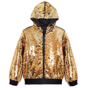 Nuova <span class=keywords><strong>Giacca</strong></span> da <span class=keywords><strong>Uomo</strong></span> alla Moda con <span class=keywords><strong>Paillettes</strong></span> e Cappuccio, Tinta Unita, con Cerniera Luccicante, Abbigliamento Casual per Feste e Balli - Product Image 2