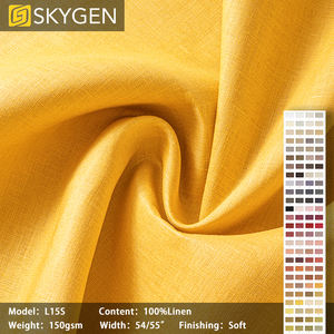 Skygen 150gsm 200 colores verano textil <span class=keywords><strong>China</strong></span> fabricante sólido 100 tela de lino puro para camisas vestido blusa - Product Image 2